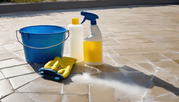 Laissez agir l’eau de javel sur votre terrasse efficacement